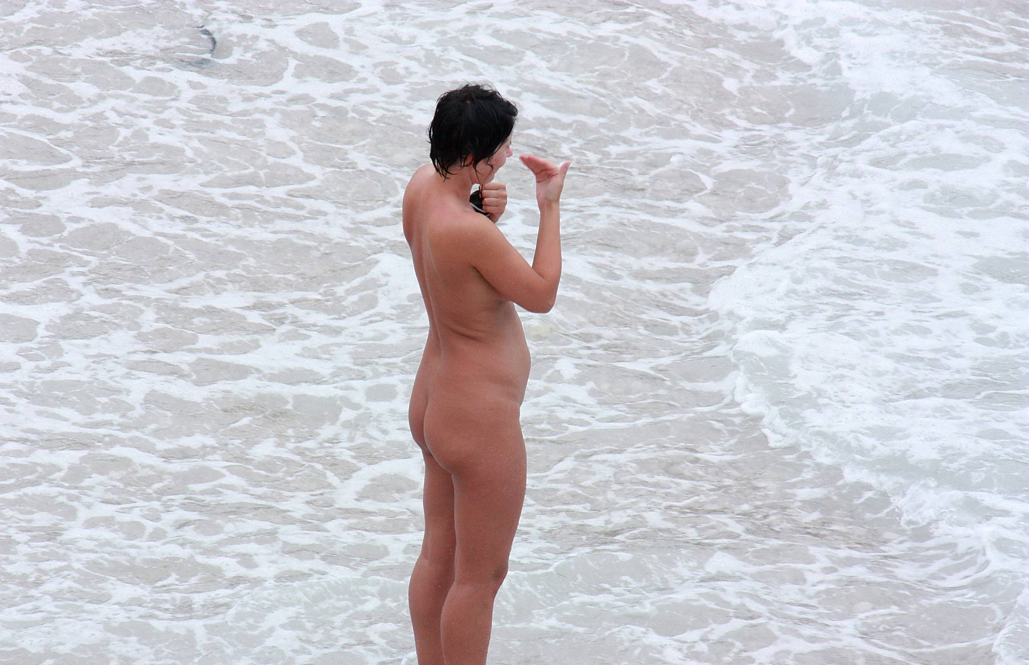 Nudist Pics Swimming Fierce Waves - 1